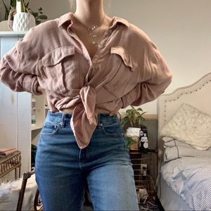 American Eagle Oversized Button Up